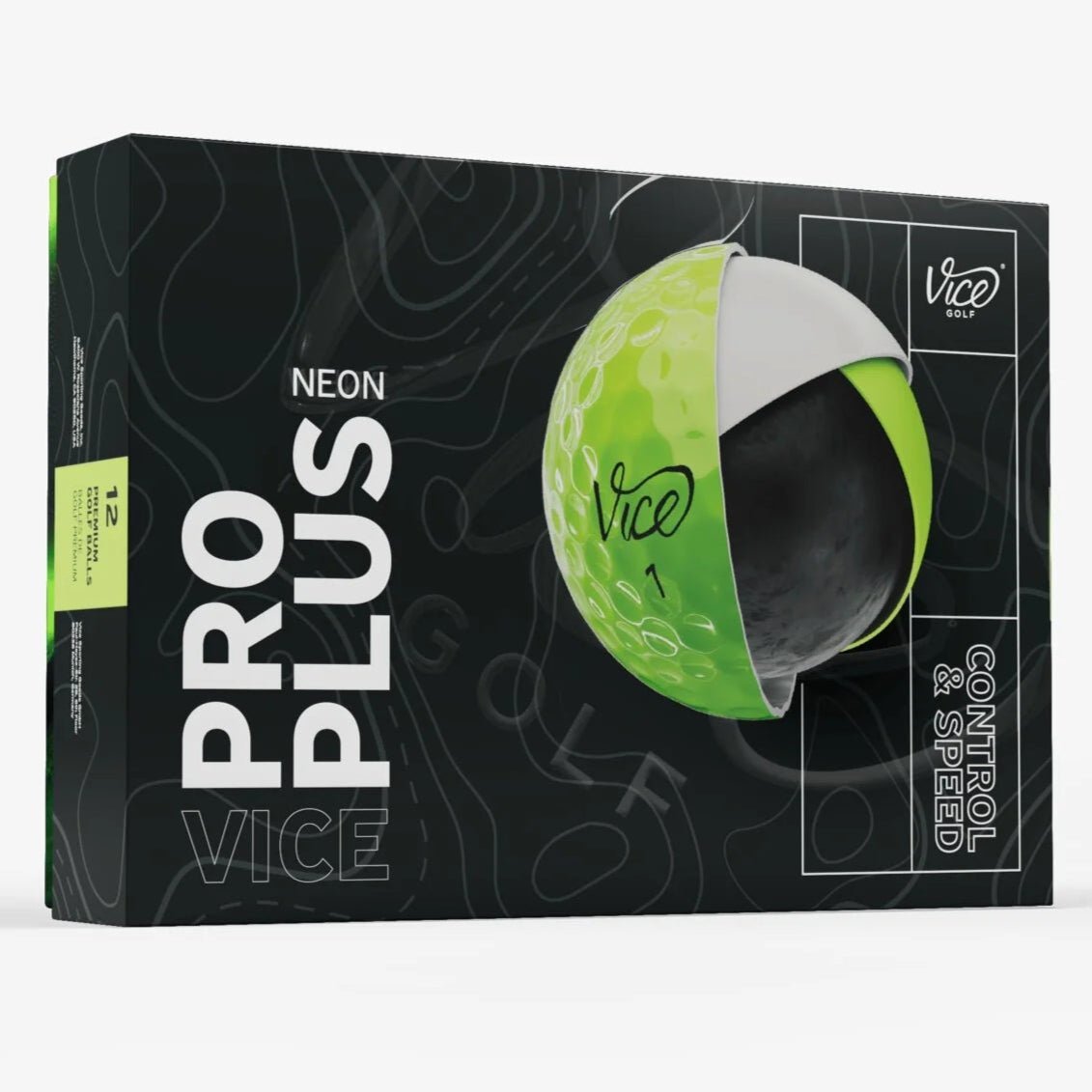 Balles de golf Vice - Pro plus - Vert Fluo - Horslimits - balles de golf