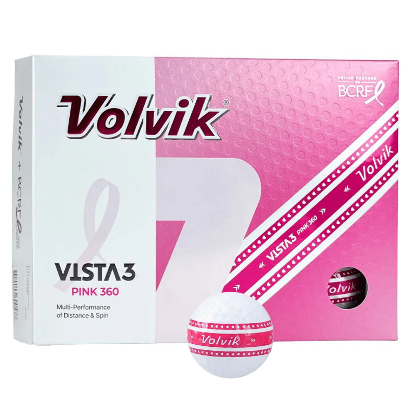Balles de golf Volvik - Vista 3 Prism 360° x12 Rose - Horslimits - balles de golf