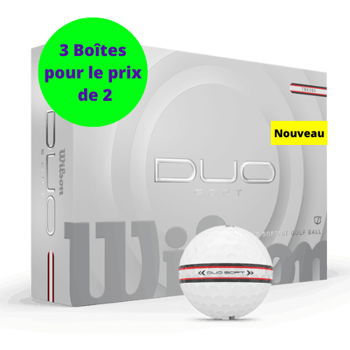 Balles de golf Wilson - Duo Soft TRK 360 x12 Blanches - Horslimits - balles de golf