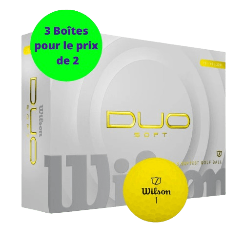 Balles de golf Wilson - Duo Soft+ x12 Jaune - Horslimits - balles de golf