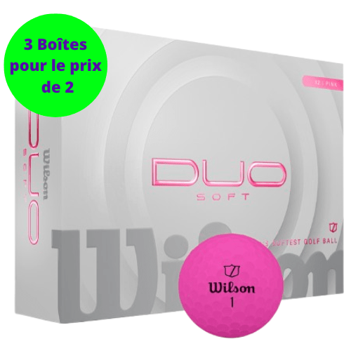 Balles de golf Wilson - Duo Soft+ x12 Rose PT - Horslimits - balles de golf