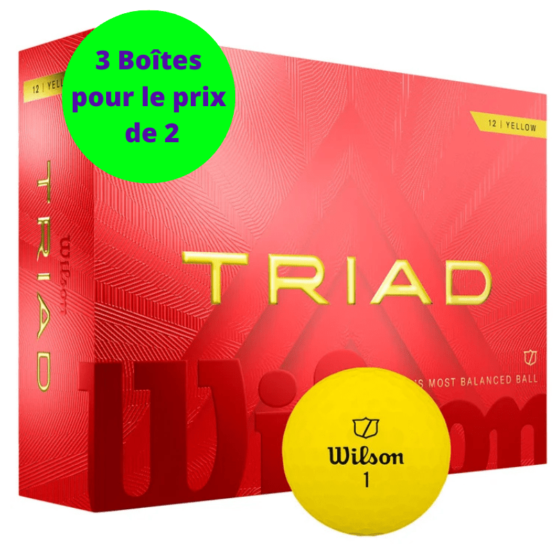 Balles de golf Wilson - Triad x12 Jaune - Horslimits - balles de golf
