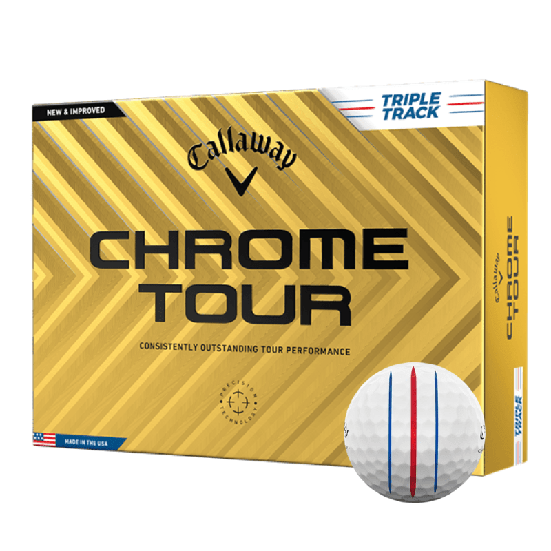 Callaway - 12 Boîtes Chrome Tour Triple Track Blanc logotées - Horslimits - balles de golf