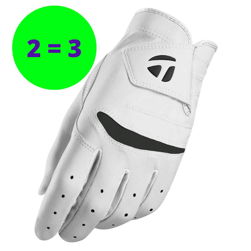 Gant Cuir/Synthétique Taylormade Stratus Soft blanc - Horslimits - balles de golf