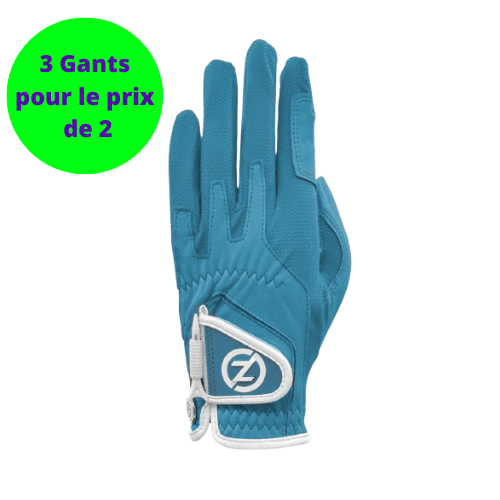 Gants de golf cuir cabretta - Zero Friction - Homme - Main gauche - Bleu Turquoise - Horslimits - balles de golf