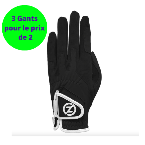 Gants de golf cuir cabretta - Zero Friction - Homme - Main gauche - Noir - Horslimits - balles de golf