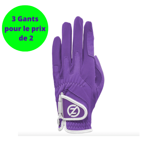 Gants de golf cuir cabretta - Zero Friction - Homme - Main gauche - Violet - Horslimits - balles de golf