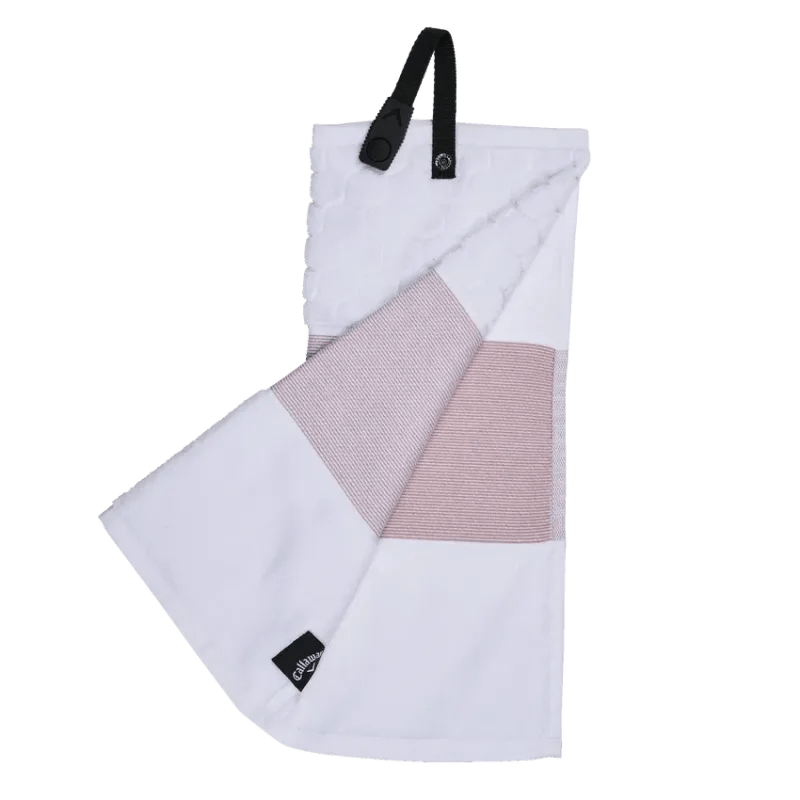 Serviette Callaway TRI - FOLD Blanc et Mauve - Horslimits - balles de golf