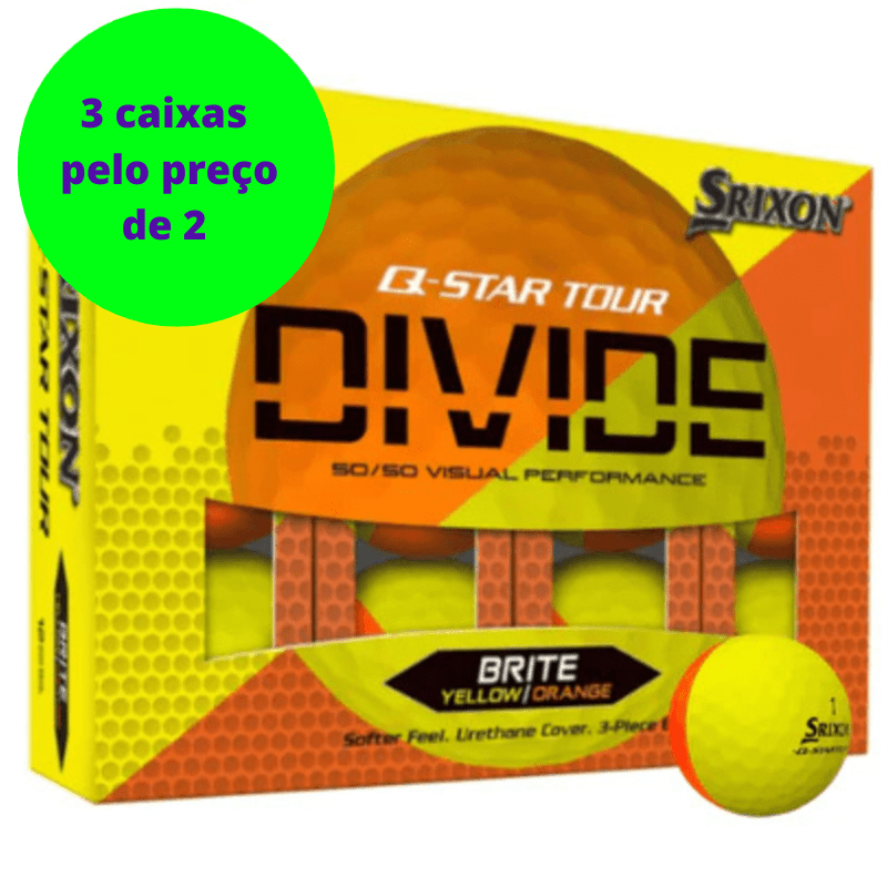 Srixon - Q - star Tour Divide x12 jaune et Orange - Horslimits - balles de golf