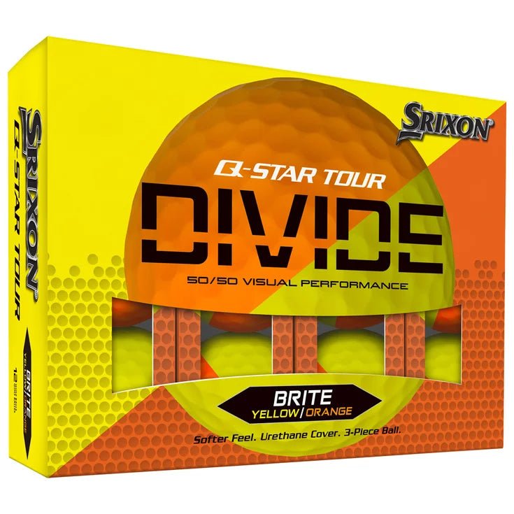 Srixon - Q-star Tour Divide x12 jaune et Orange - Horslimits - balles de golf