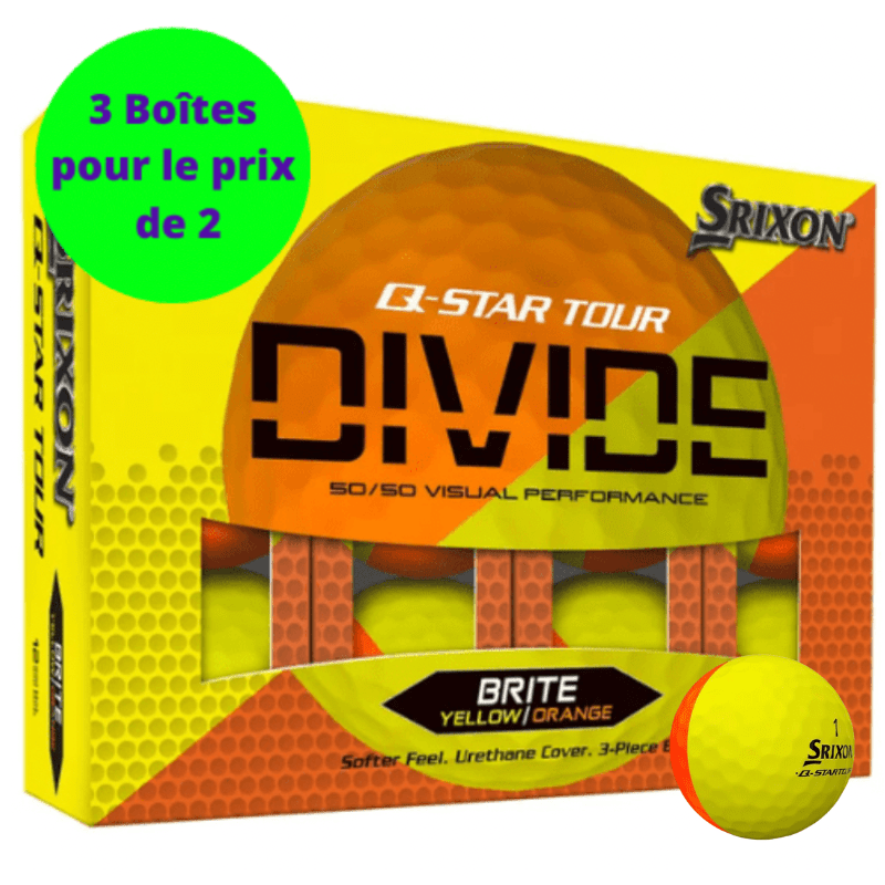 Srixon - Q - star Tour Divide x12 jaune et Orange PT - Horslimits - balles de golf