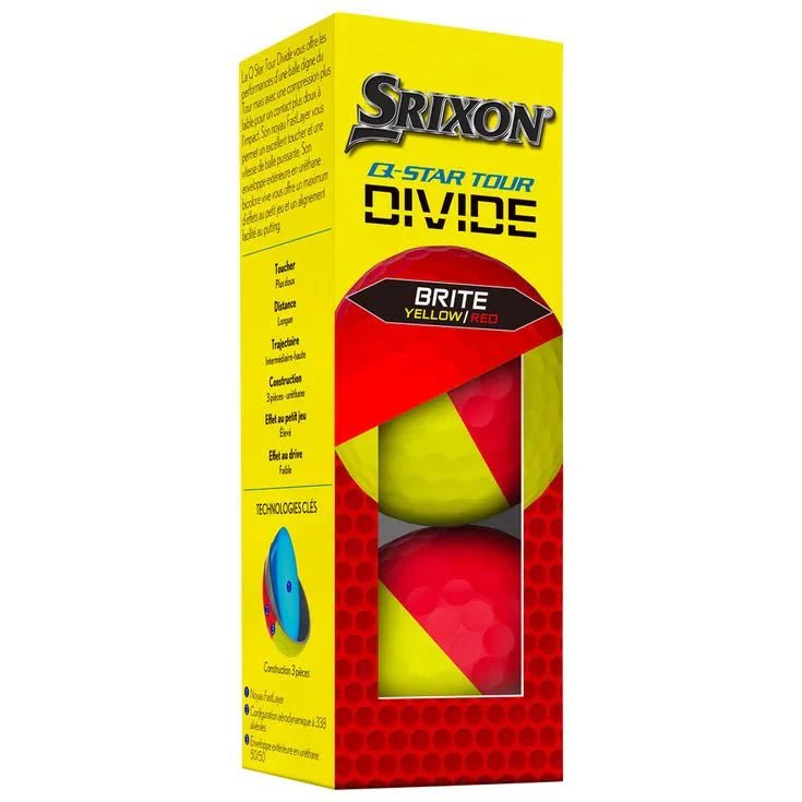 Srixon - Q - star Tour Divide x12 jaune et rouge PT - Horslimits - balles de golf