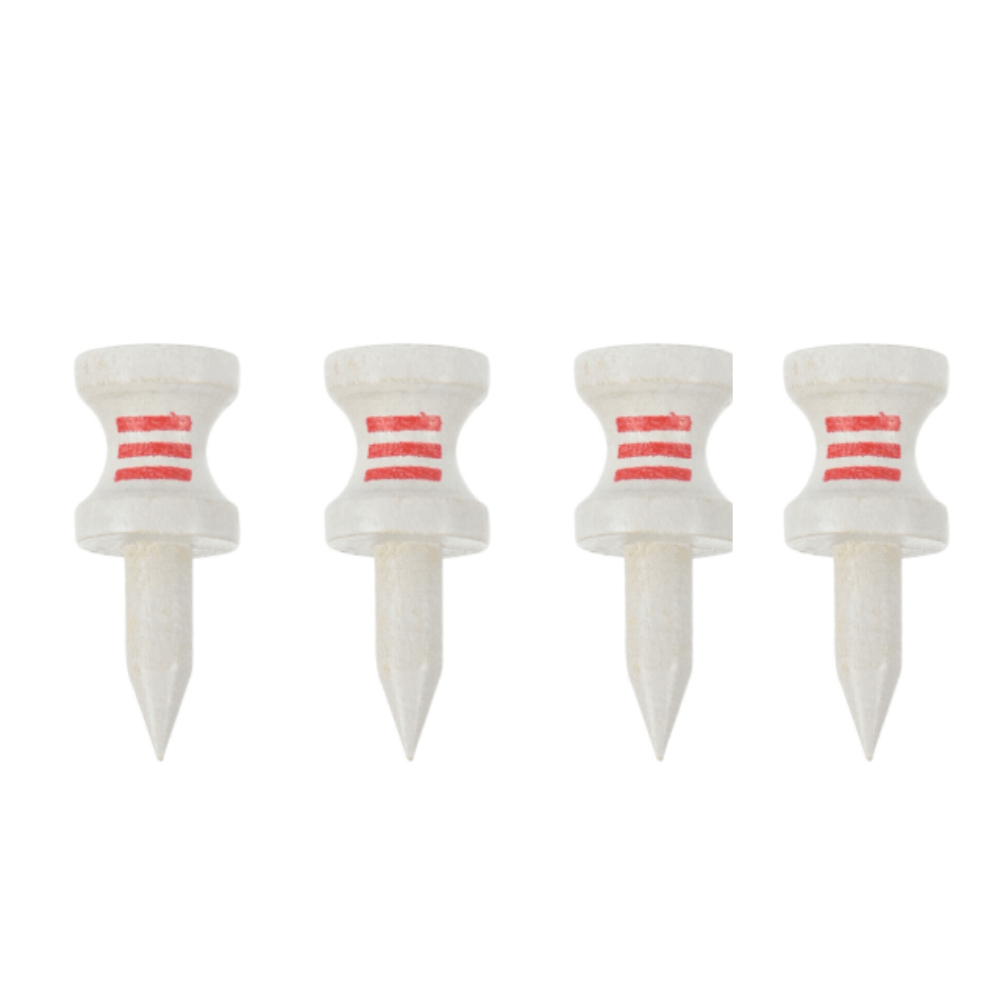 30 Tees étage Bois Blanc/Rouge 25 mm Legend - Horslimits - balles de golf