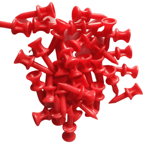 30 Tees étage Plastique Rouge 31 mm PURE 2 IMPROVE - Horslimits - balles de golf