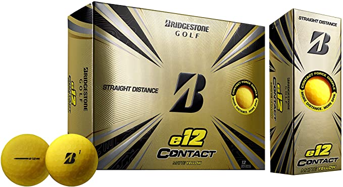 Balles de golf Bridgestone - E12 Contact Matte x12 Jaunes - Horslimits - balles de golf