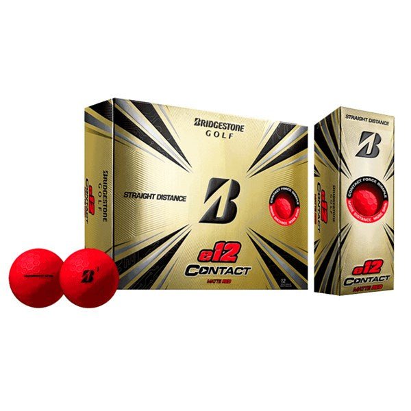 Balles de golf Bridgestone - E12 Contact Matte x12 Rouge - Horslimits - balles de golf