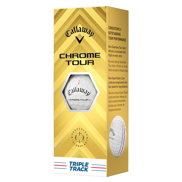 Balles de golf Callaway - Chrome Soft Tour Triple Track logotées x12 Blanc - Horslimits - balles de golf