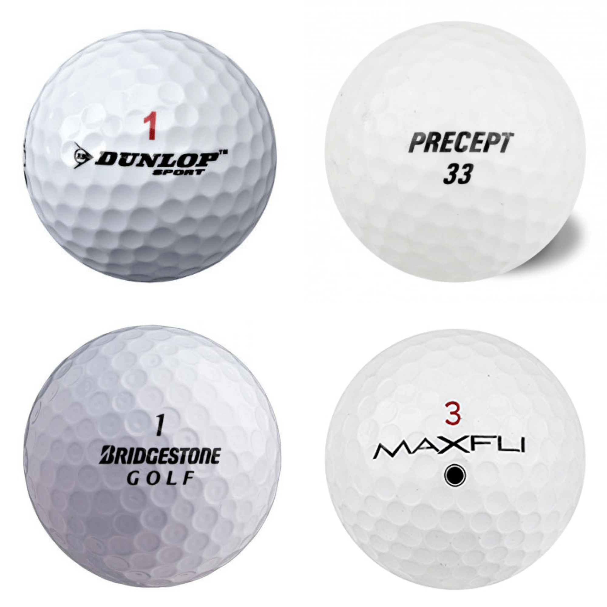 Balles de golf d'occasion Qualité AAA - Mix Marques Percept, Spalding, Dunlop, Maxfli - Horslimits - balles de golf