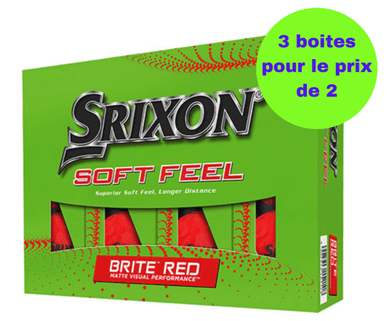 Balles de golf Srixon - Soft Feel Brite Mate x12 Rouge - Horslimits - balles de golf