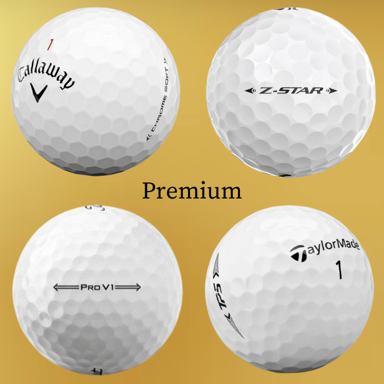 PACK PREMIUM 48 balles d'occasion : TP5 - Pro V1 - Chrome Soft - Zstar - Qualité AAAA - Horslimits - balles de golf