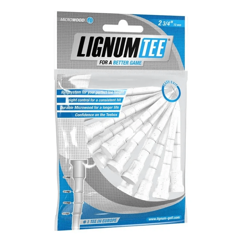 12 Tees Lignum 3/4 Blanc 72 mm - Horslimits - balles de golf