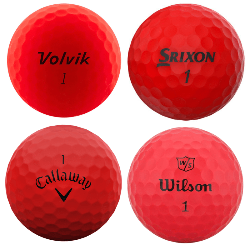 Balles de golf d'occasion Rouge - Mix Titleist , Srixon , Callaway , Taylormade..
