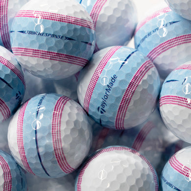 25 balles de golf d'occasion Taylormade - Tour Response Stripe bleu / rose Qualité AAAA - Horslimits - balles de golf