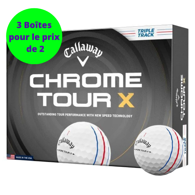 Balles de golf Callaway Chrome Tour X Triple Track