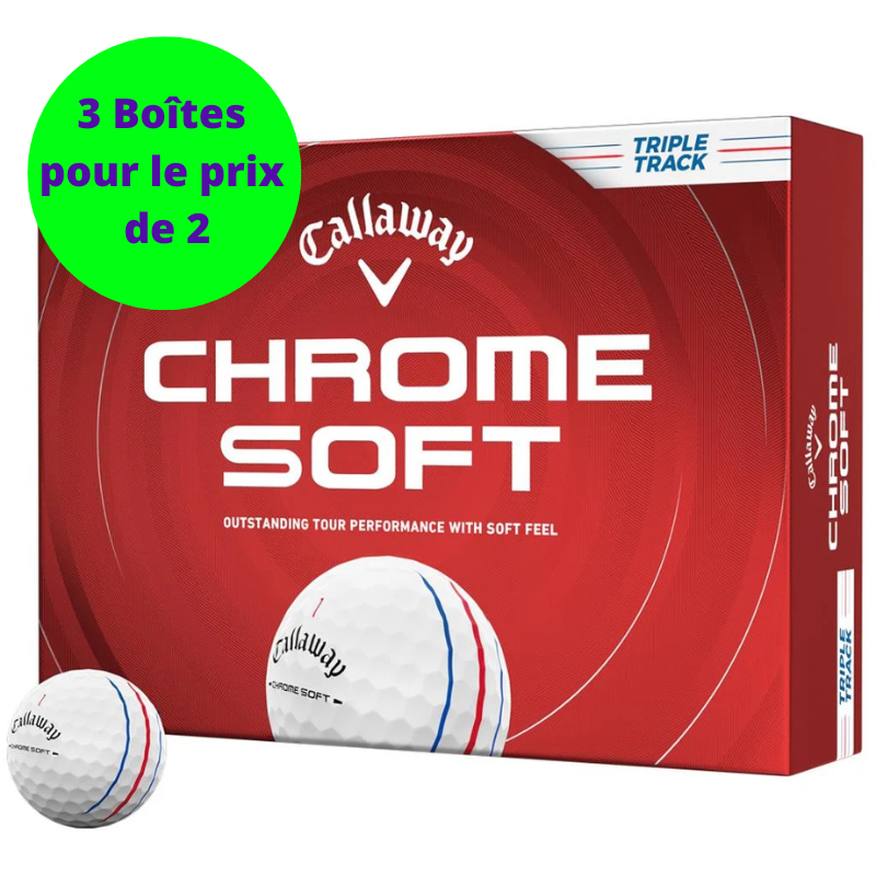 Balles de golf Callaway Chrome Soft Triple Track - Blanc