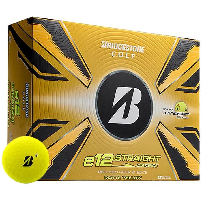 Balles de golf Bridgestone - E12 Straight Matte x12 Jaunes PT - Horslimits - balles de golf