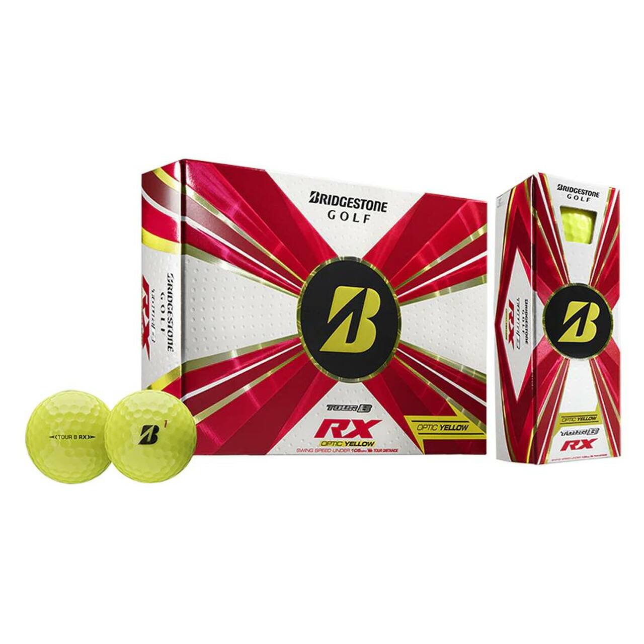 Balles de golf Bridgestone - Tour B RX x12 Jaune - Horslimits - balles de golf