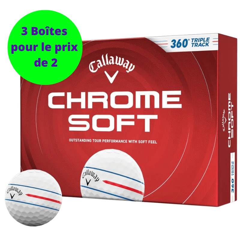Balles de golf Callaway Chrome Soft Triple Track 360 - Blanc - Horslimits - balles de golf