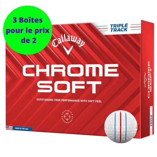 Balles de golf Callaway - Chrome Soft Triple track x12 Blanc - Horslimits - balles de golf