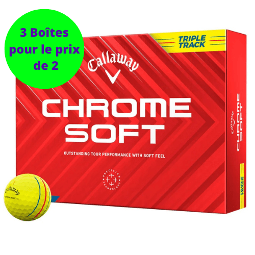 Balles de golf Callaway - Chrome Soft Triple track x12 Jaune - Horslimits - balles de golf