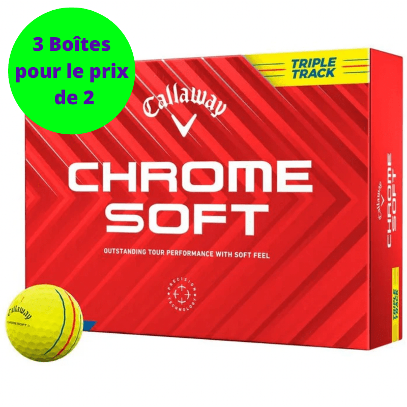 Balles de golf Callaway - Chrome Soft Triple track x12 Jaune - Horslimits - balles de golf