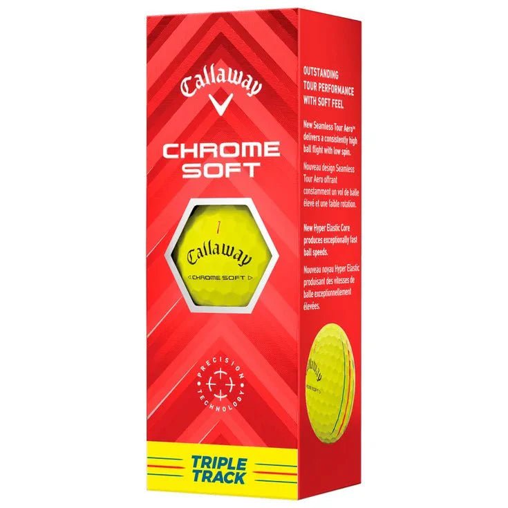 Balles de golf Callaway - Chrome Soft Triple track x12 Jaune PT - Horslimits - balles de golf