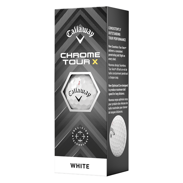 Balles de golf Callaway - Chrome Tour X x12 Blanc - Horslimits - balles de golf