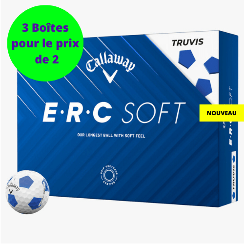Balles de golf Callaway - ERC Soft Truvis x12 Bleu - Horslimits - balles de golf
