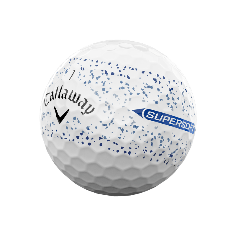 Balles de golf Callaway - Supersoft SPLATTER 360 x12 Blanc / Bleu - Horslimits - balles de golf