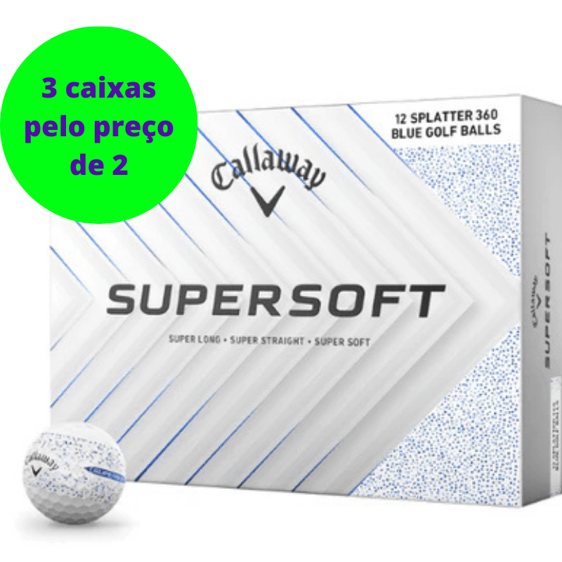 Balles de golf Callaway - Supersoft SPLATTER 360 x12 Blanc / Bleu - Horslimits - balles de golf