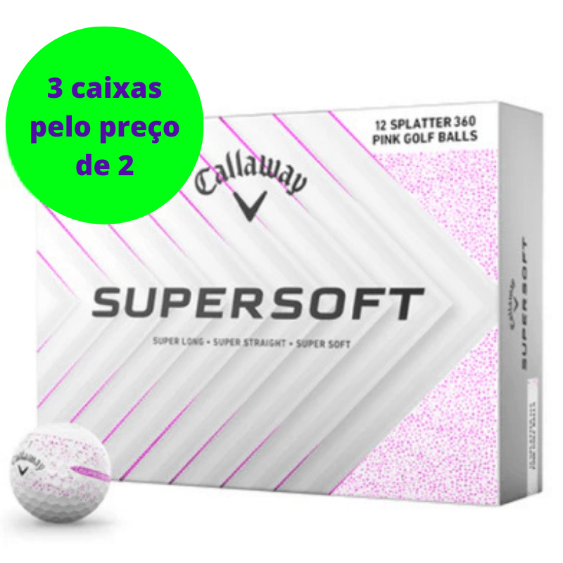 Balles de golf Callaway - Supersoft SPLATTER 360 x12 Blanc / Rose - Horslimits - balles de golf