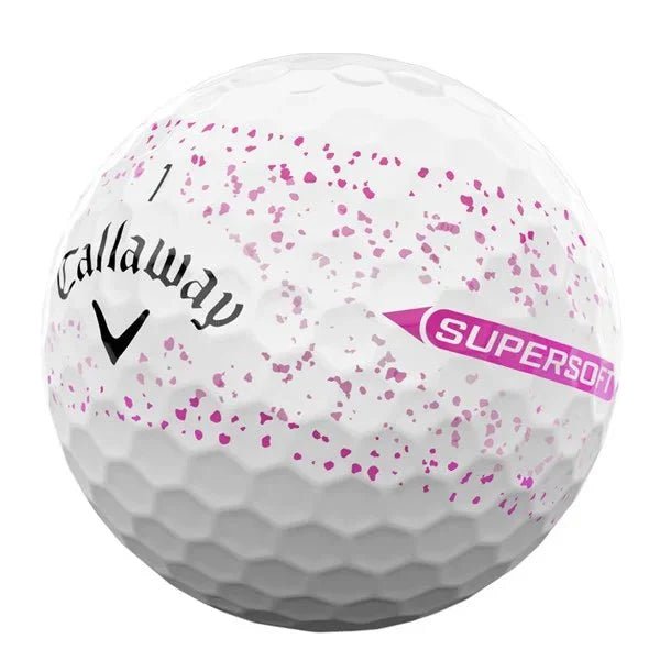 Balles de golf Callaway - Supersoft SPLATTER 360 x12 Blanc / Rose PT - Horslimits - balles de golf
