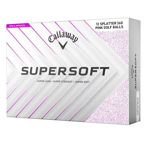 Balles de golf Callaway - Supersoft SPLATTER 360 x12 Blanc / Rose PT - Horslimits - balles de golf