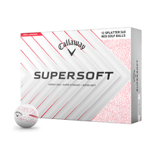 Charger l&#39;image dans la galerie, Balles de golf Callaway - Supersoft SPLATTER 360 x12 Blanc / rouge - Horslimits - balles de golf
