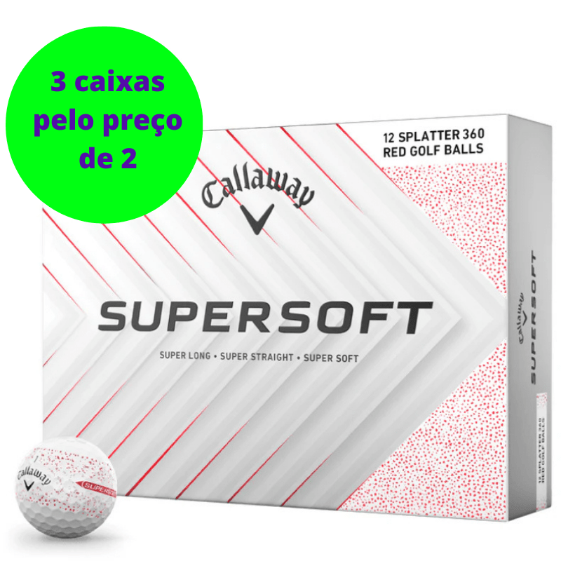 Balles de golf Callaway - Supersoft SPLATTER 360 x12 Blanc / rouge - Horslimits - balles de golf