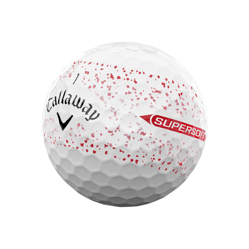 Balles de golf Callaway - Supersoft SPLATTER 360 x12 Blanc / rouge PT - Horslimits - balles de golf