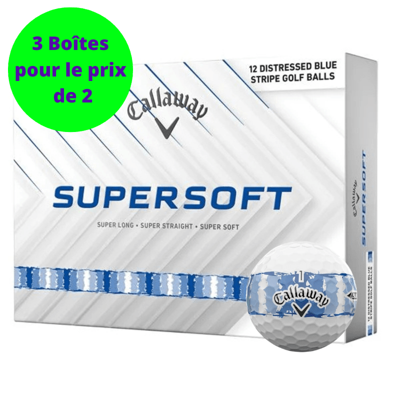 Balles de golf Callaway - Supersoft x12 Blanc Stripe - Horslimits - balles de golf