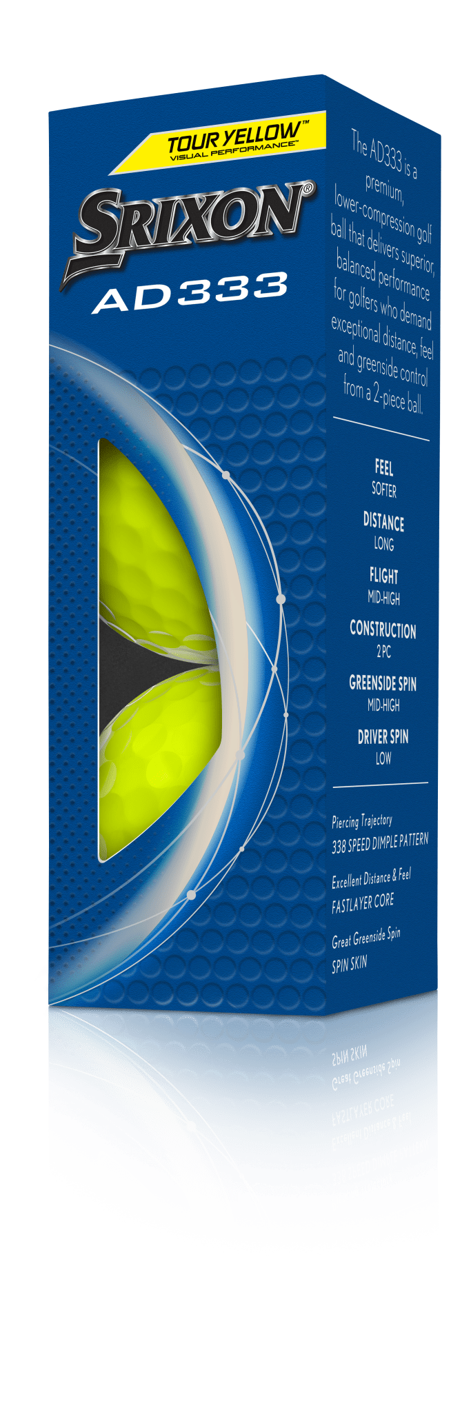 Balles de golf Srixon - AD 333 - x12 jaune - Horslimits - balles de golf