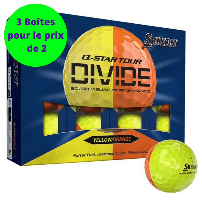 Balles de golf Srixon Q - Star Tour Divide jaune et orange - Horslimits - balles de golf