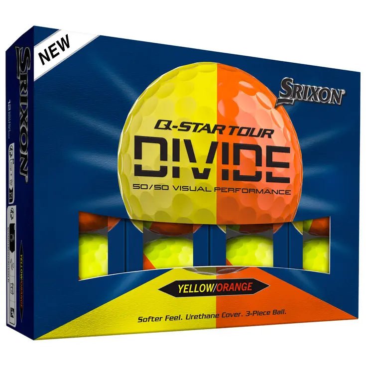Balles de golf Srixon Q - Star Tour Divide jaune et orange - Horslimits - balles de golf